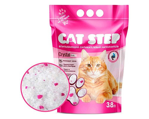 Купить Cat Step Наполнитель Силикагелевый Arctic Pink 3.8л