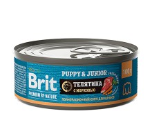Brit Premium By Nature д/щен.м.п. телятина с морковью, кс 100г