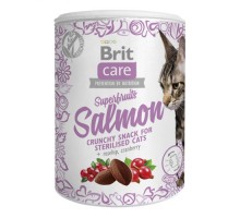 Brit Care Superfruits Лосось лакомство для стерил. кошек 100г