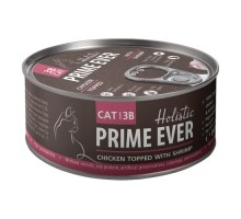 Prime Ever 3B Цыпленок с креветками в желе для кошек, 80г