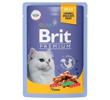 Brit Premium пауч для кошек Кусочки в желе Тунец, 85г