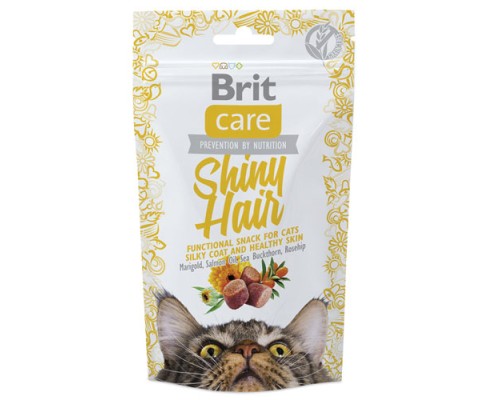 Brit Care Cat Snack Shiny Hair лакомство для кошек 50г