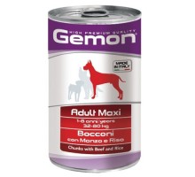 Gemon Dog Maxi д/с.к.п. кусочки говядины с рисом, 1250г