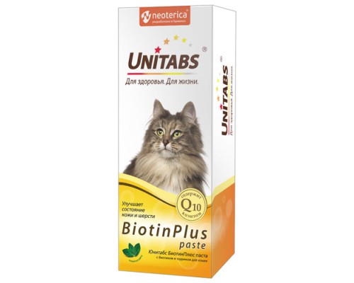 Unitabs BiotinPlus для кошек, паста, 120мл