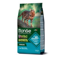 Monge BWild Cat GRAIN FREE TONNO CON PISELLI Тунец для стерил. кош. 1,5кг