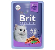 Brit Premium пауч для кошек Кусочки в желе Треска, 85г