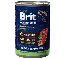Brit Premium By Nature д/щенков телятина, кс 410г