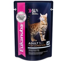 EUK Cat паучи для кошек с кроликом в соусе, 85г (24шт.)