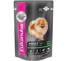 EUK Dog паучи для собак с говядиной в соусе, 100г (12шт.)