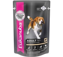 EUK Dog паучи для собак с ягненком в соусе, 100г (1шт.)
