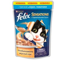 FELIX Sensations в Удивительном соусе с Треской с томатами, 85г(1шт)