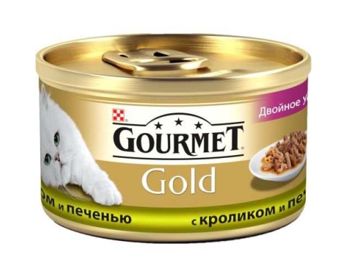 GOURMET GOLD кролик и печень, 85гр
