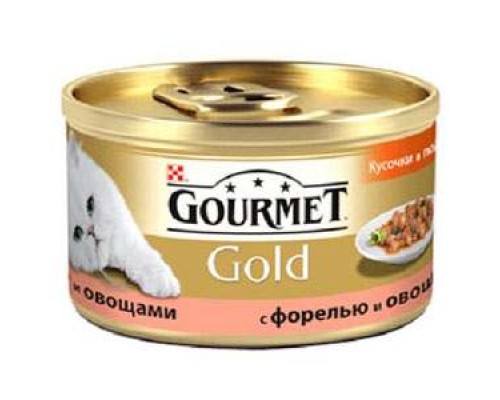 GOURMET GOLD форель и овощи в подливке, 85гр