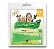 GREEN FORT NEO БиоКапли для собак весом от 2 до 10кг от эктопара