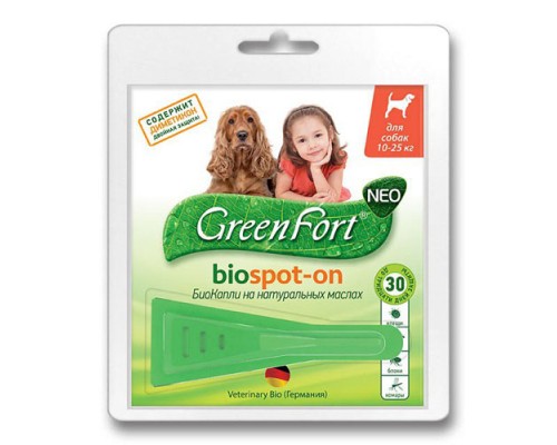 GREEN FORT NEO БиоКапли для собак весом от 10 до 25кг