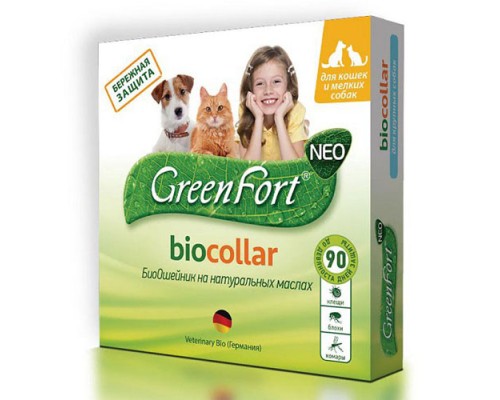 GREEN FORT NEO БиоОшейник для кошек, собак мелких пород