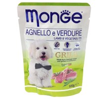 Monge Dog Grill Pouch для собак ягненок с овощами, 100г
