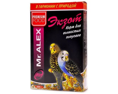 Купить Mr.Alex Корм для волнистных попугаев "Экзот" 500г