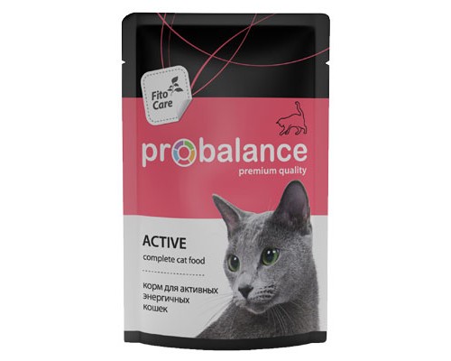 ProBalance ACTIVE, для активных кошек, пауч 85г (25шт.)