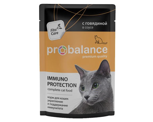 ProBalance Immuno Рrotection, для кошек с Говядиной, пауч 85г (1шт.)