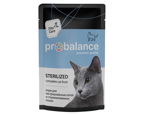 ProBalance Sterilized, для стерилизованных кошек, пауч 85г (1шт.)