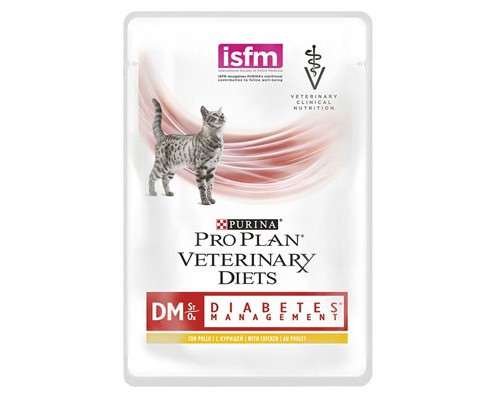 Purina Vet Diet Feline DM при Диабете, 1шт, 85г, Курица