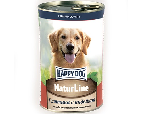 Happy dog кусочки в соусе телятина с индейкой, кс 410г