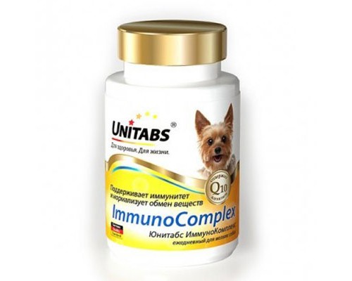 Unitabs ImmunoComplex Q10 для собак мелких пород, 100тбл.