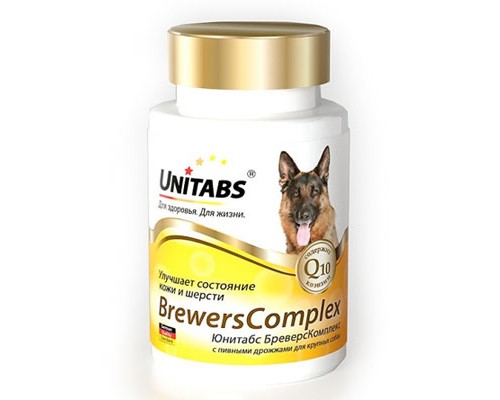 Unitabs Brewers Complex Q10 для собак крупных пород, 100тбл.
