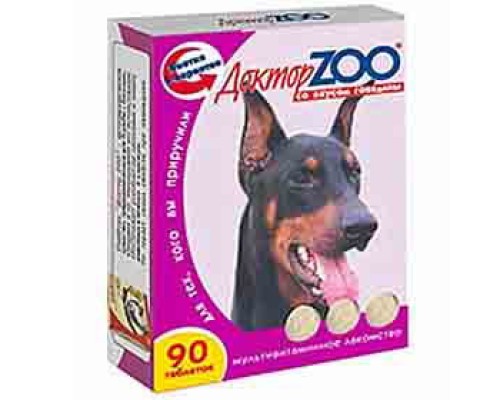 ДОКТОР ZOO Витамины для собак Со вкусом говядины, 90т.