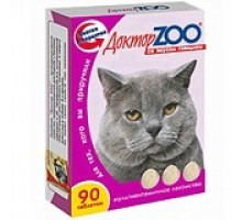 Витамины Доктор Зоо для кошек Со вкусом говядины, 90т.