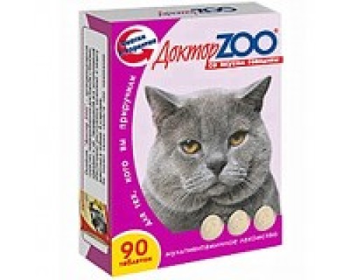 Витамины Доктор Зоо для кошек Со вкусом говядины, 90т.