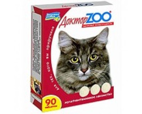Доктор Зоо для кошек ЗДОРОВЬЕ КОЖИ И ШЕРСТИ с биотином, 90т.