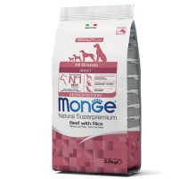 Monge Dog Monoprotein для собак всех пород говядина с рисом, 2.5кг
