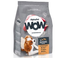 Alpha Pet WOW для собак мелких пород Индейка/Рис, 1,5кг