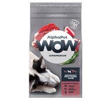 Alpha Pet WOW для собак средних пород Говядина/Сердце, 7кг