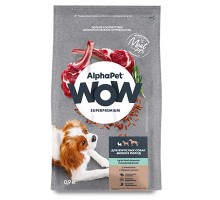 Alpha Pet WOW для собак мелких пород с чувств. пищеварением Ягенок и рис, 900гр