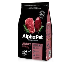 Alpha Pet SuperPremium для взрослых собак средних пород Говядина и потрошки 7кг