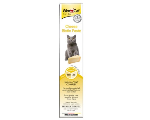 GimCat Паста сырная с биотином для кошек, 100г