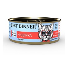 Best Dinner для кошек Exclusive Vet Profi Gastro Intestinal Индейка паштет кс 100г