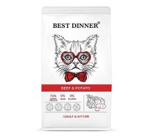 Best Dinner Adult&Kitten Говядина/Картофель, 10кг
