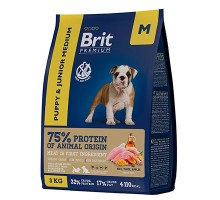 Brit Premium Dog Puppy and Junior Medium, 8кг