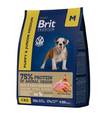 Brit Premium Dog Puppy and Junior Medium, 8кг