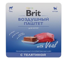 Brit Premium Воздушный паштет с телятиной для котят 100г