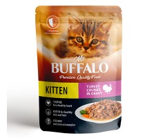 Mr. Buffalo для котят KITTEN Индейка на пару в соусе, пауч 85г