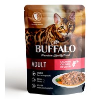 Mr. Buffalo для кошек ADULT HAIR&SKIN Лосось в соусе, пауч 85г 