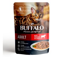 Mr. Buffalo для кошек ADULT Говядина в соусе, пауч 85г