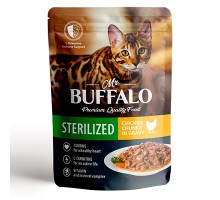 Mr. Buffalo для кошек STERILIZED Цыпленок в соусе, пауч 85г