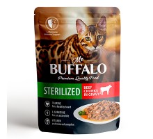 Mr. Buffalo для кошек STERILIZED Говядина в соусе, пауч 85г