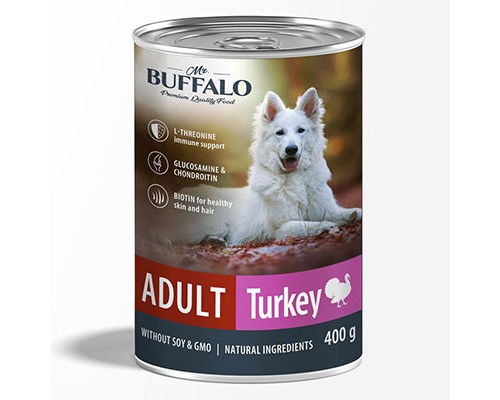 Mr.Buffalo консервы для собак Индейка, 400г